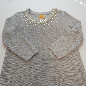 Ruby Road Sparkle Silver Sweater Womens Glam